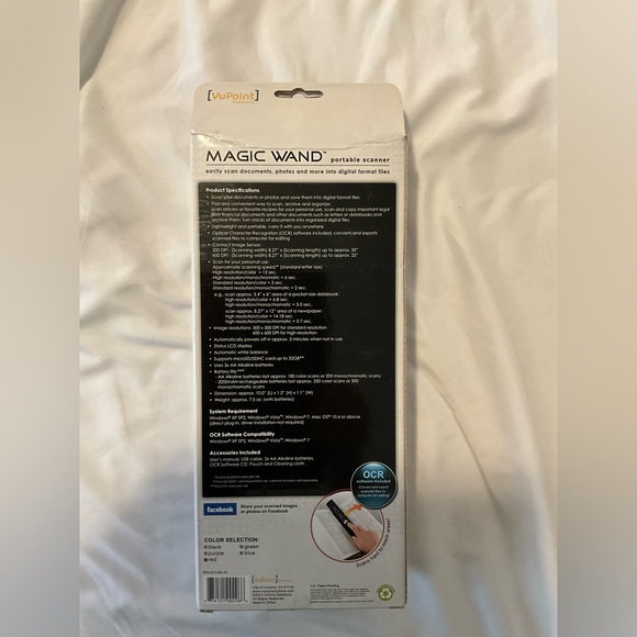 VuPoint Magic Wand portable scanner - never taken out of the box / stored years - Picture 2 of 6